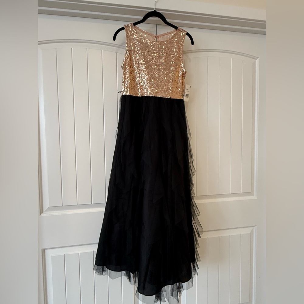 Elegant Gold and Black Kids Formal Dress. Brand new.